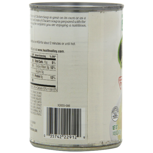 Health Valley Organic Soup Cream of Chicken 14.5 Ounce Fashion