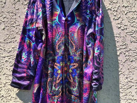 Faux Fur Cloak - Hakan Hisim - Prismatic Mandala Online Hot Sale