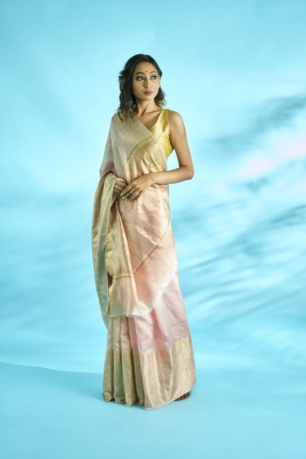 Pure Chiniya Silk Saree In Three Shaded Colours For Cheap