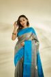 Pure Handloom Tusser Saree With Meenakari Buta Hot on Sale