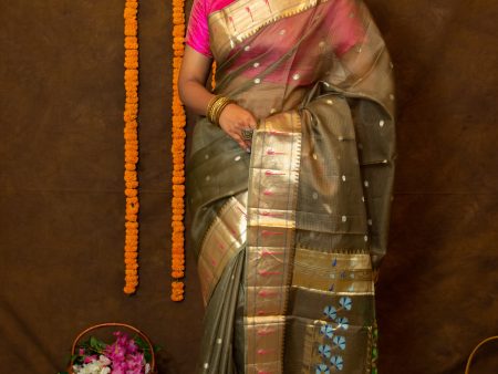 Pure Kota Silk Dark Algae Green Saree Supply