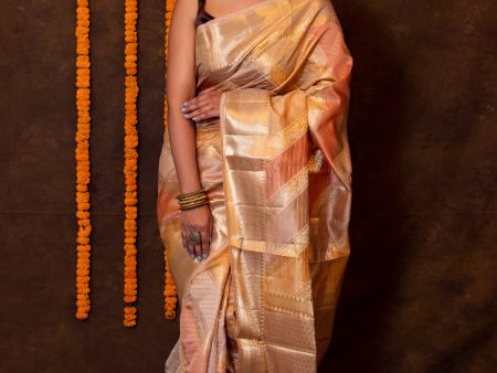 Multicolor Chiniya Silk Saree Hot on Sale