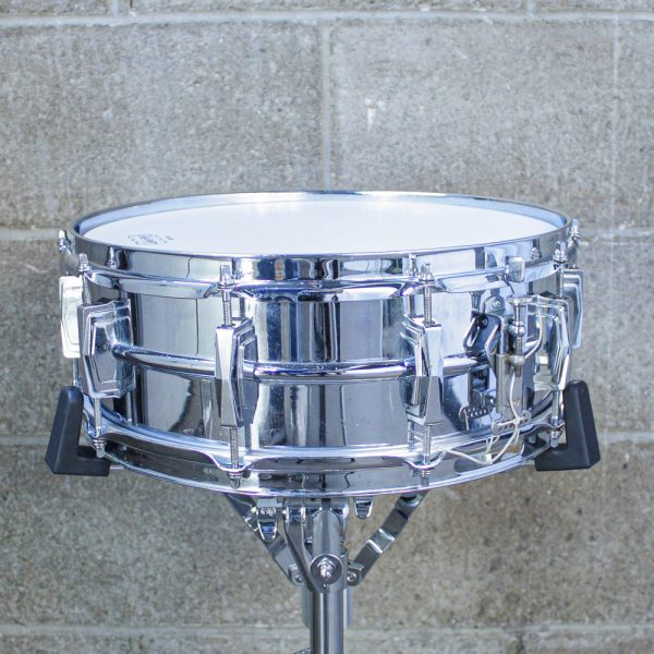 Ludwig No. 400 1966 Supra-Phonic 5  x 14  Metal Snare Drum (w  COB Hoops) Fashion