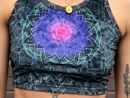 *NOW IN CRUSHED VELVET* Cameron Gray -  Mandala Love  - Women s Active Top Online Sale