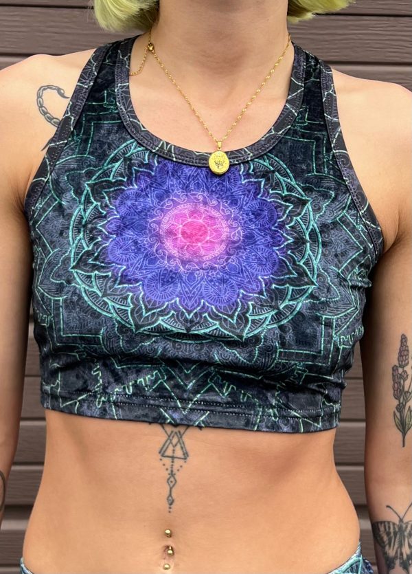 *NOW IN CRUSHED VELVET* Cameron Gray -  Mandala Love  - Women s Active Top Online Sale