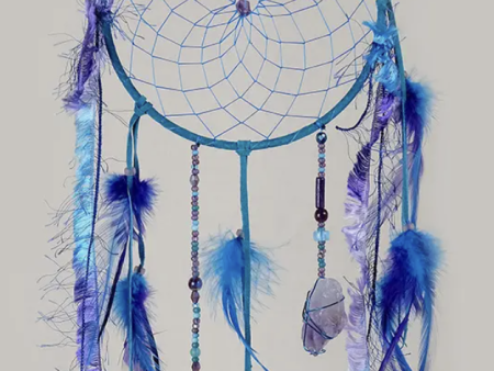 Dream Catcher - Magical w  Amethyst Cluster - Turquoise Online