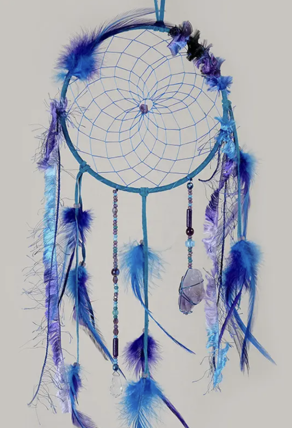 Dream Catcher - Magical w  Amethyst Cluster - Turquoise Online