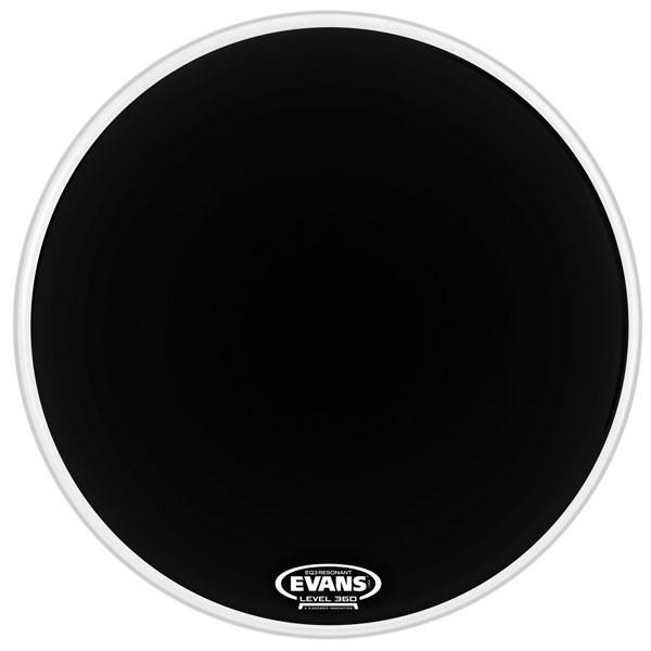 Evans EQ3 Reso Black No Port Bass Drum Head Online now