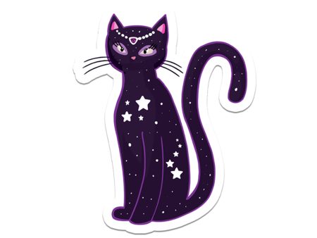 Rebel and Siren - Celestial Star Cat Vinyl Sticker | 3  Sale