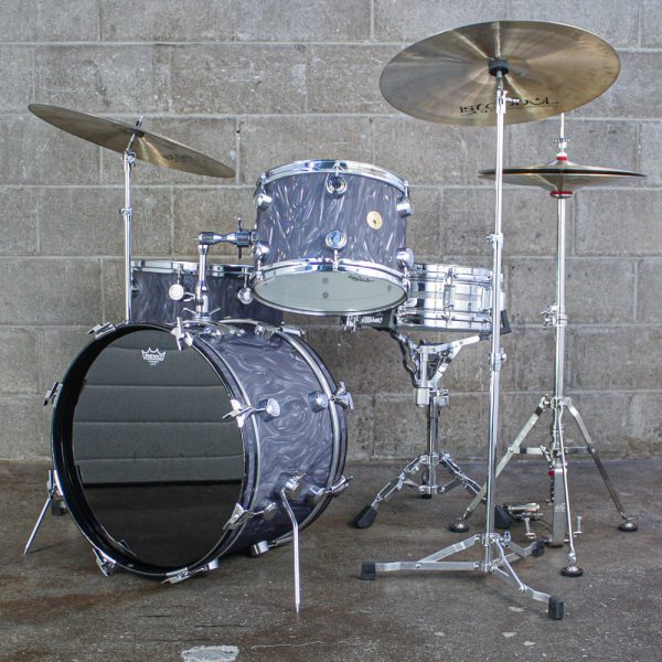 Hayman Vibrasonic  Pacemaker  Drum Kit in Charcoal Satin Flame Online now