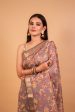 Dark Lavender Munga Silk Saree on Sale