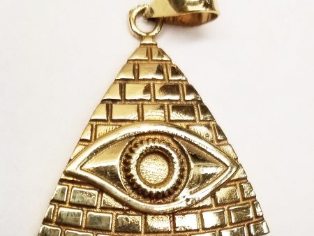 Heavy Brass Egyptian Eye Pendant Fashion