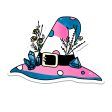 Rebel and Siren - Transgender Pride Flag Witch Hat Vinyl Sticker | 3.1  Sale