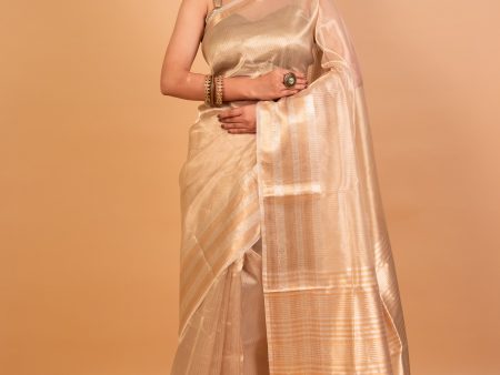 Natural Pure Tissue Silk Saree For Discount