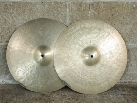 Zildjian 14  K Istanbul Hihats Turkish Intermediate Stamp 1959-66 For Sale