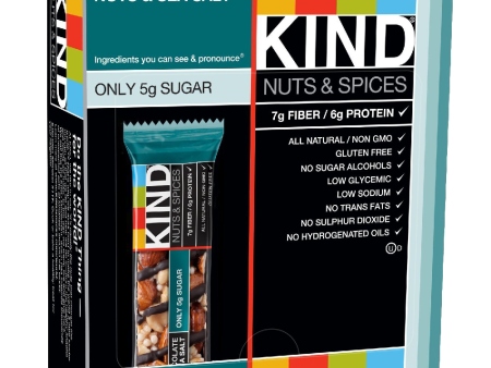 KIND Nuts & Spices Dark Chocolate Nuts & Sea Salt 1.4 Ounce 12 Count Sale