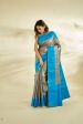 Pure Handloom Tusser Saree With Meenakari Buta Hot on Sale