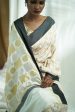 Shashi  Off-White Pure Munga Silk Saree For Discount