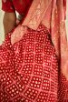 Pure Chiffon Khaddi Saree In Red Colour For Sale