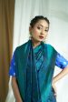 Neer  German Blue Satin Silk Saree For Discount