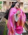 Pink Moonga Hand Brush Dye Dupatta Online