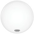 Evans EQ3 Reso Coated White No Port Bass Drum Head Supply