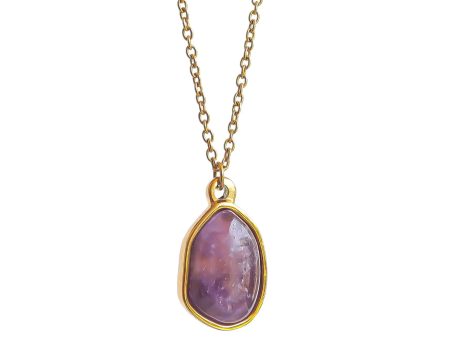 Amethyst Drop Necklace For Discount