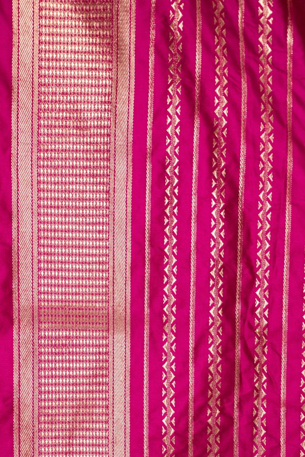 Magenta Mashru Silk Saree Hot on Sale