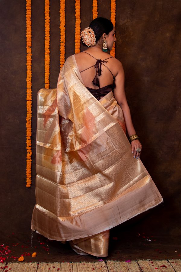 Multicolor Chiniya Silk Saree Hot on Sale