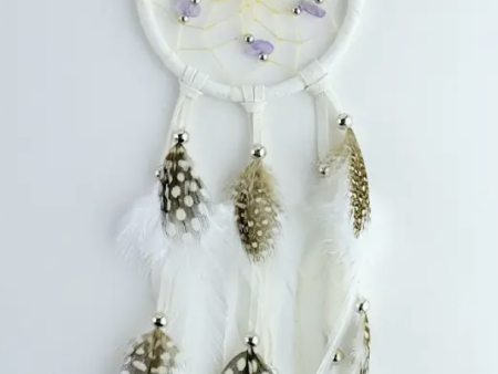 Dream Catcher - White Colour Beads - White (Medium) For Discount