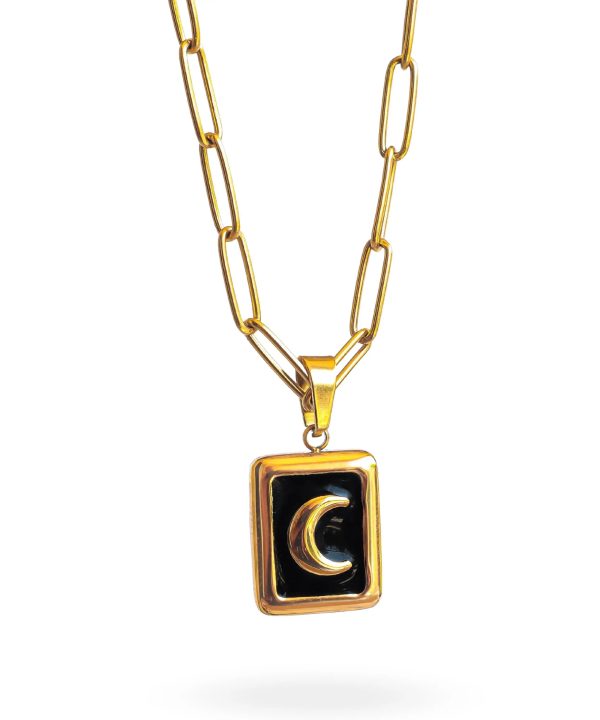 Aryenne Jewelry - Moon on paperclip chain Online