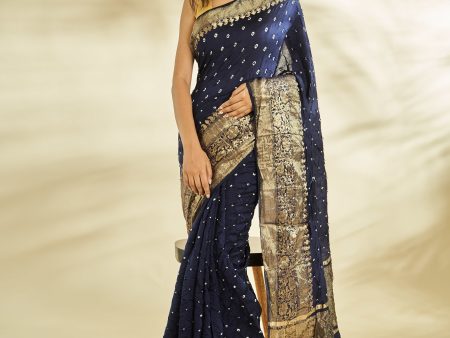 Pure Chiniya Silk Bandahnai Saree For Discount