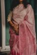 Pink Kora Organza Fancy Saree Online