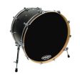 Evans EQ3 Reso Black No Port Bass Drum Head Online now