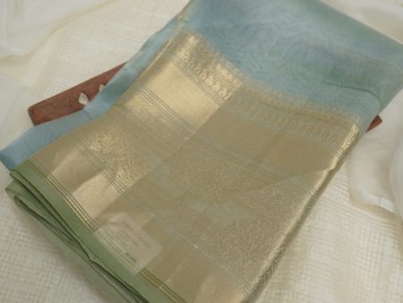 Ash Grey Organza Saree Online Hot Sale