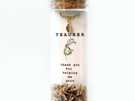 L Rae Jewelry - Teacher. Thank you for helping me grow + wild flower seed mix Cheap