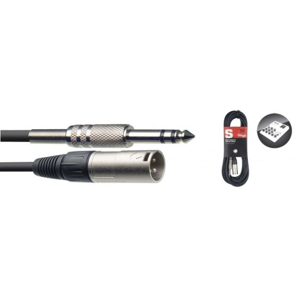 Stagg S Series - Male XLR to Jack Stereo balanced Cable Cheap