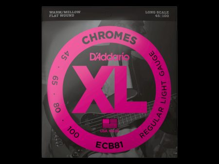 D Addario Chromes Bass Guitar Strings Regular Light Gauge 45-100 (Long Scale) Online