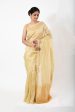 Light Lemon Kora Saree with chunri buti For Cheap