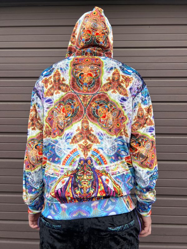 Chris Dyer -  Fractal Demention  - Zip Up Hoodie Online Sale