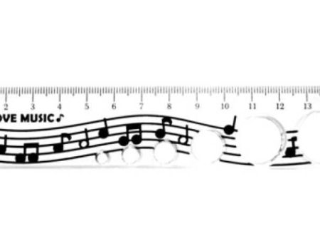 15cm Ruler Music Notes Design For Discount