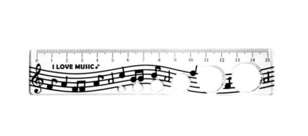 15cm Ruler Music Notes Design For Discount