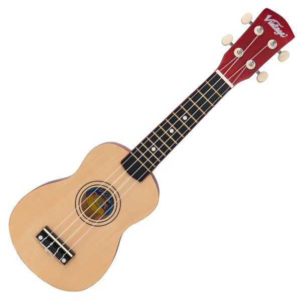 Vintage Laka Rainbow Series Soprano Ukulele - Natural (Inc. Gig Bag) Online now