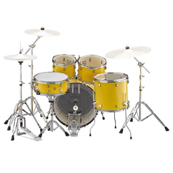 Yamaha Rydeen Mellow Yellow 20  Shell Pack Hardware and Cymbals Sale