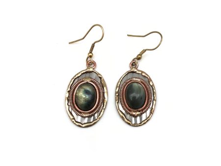 Anju Jewelry - Mixed Metal & Labradorite Earrings For Cheap