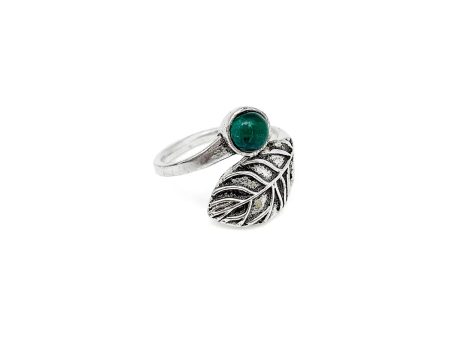 Anju Jewelry - Malachite Ring - Silver For Cheap