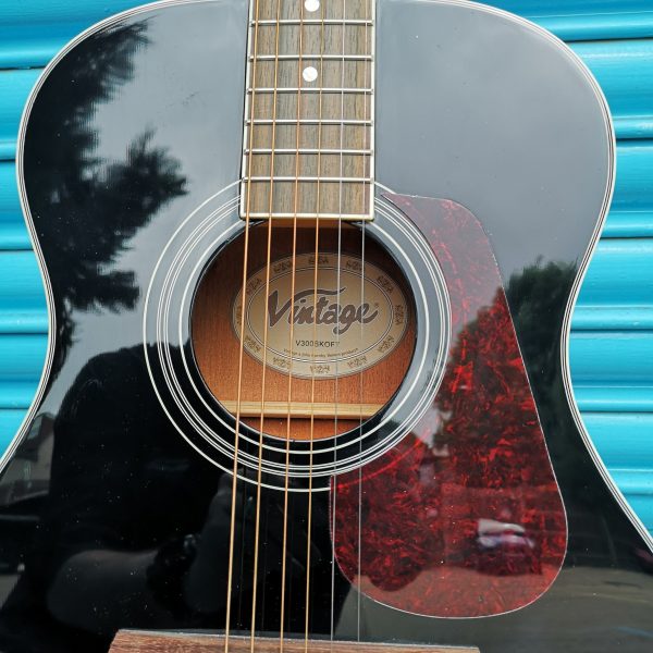 Vintage V300 Acoustic Folk Guitar Package (inc. gigbag, Strap, Tuner, Pics & Spare Strings) on Sale