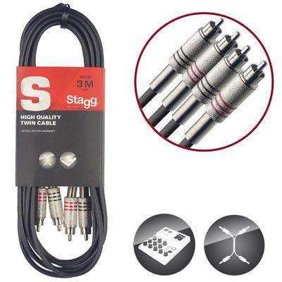 Stagg S Series Twin Male RCA to Twin Male RCA Cable Hot on Sale