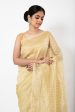 Light Lemon Kora Saree with chunri buti For Cheap