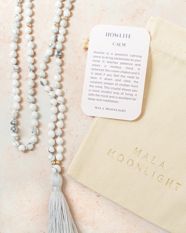 Mala Moonlight - Howlite Mala Beads Necklace Sale